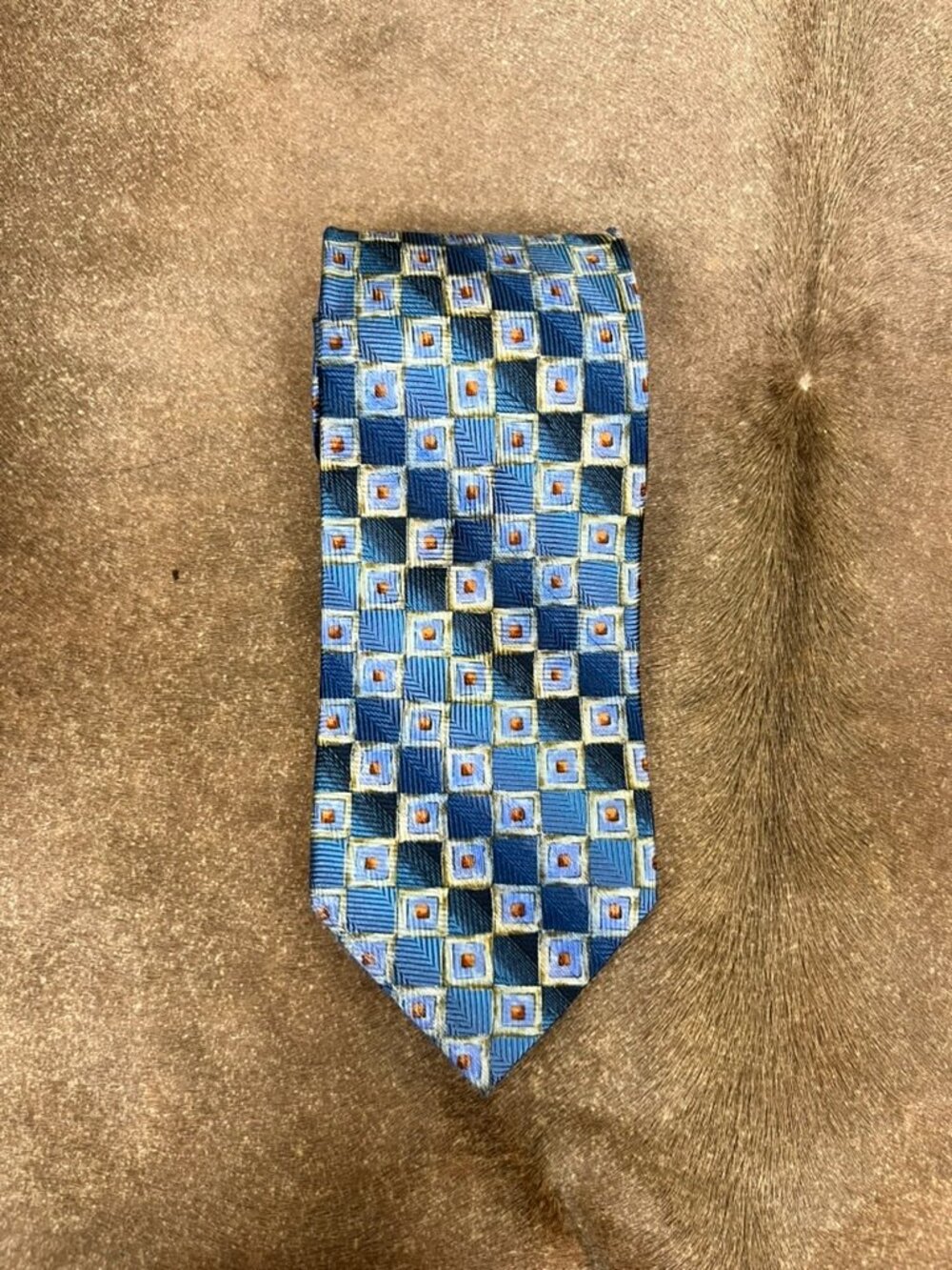 Ermenegildo Zegna Gradient Silk Tie Diagonal Stripe Made in Italy